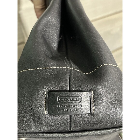 Vintage Coach Hampton Black Leather Purse Y2K Handbag E2J7757 - Picture 7 of 10
